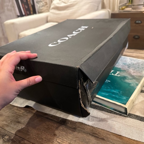 COACH FARRAH LEATHER BOOT - BLACK - 7 - Picture 8 of 8